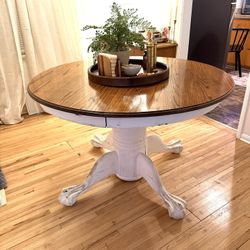 Vintage dining table + 4 chairs for sale