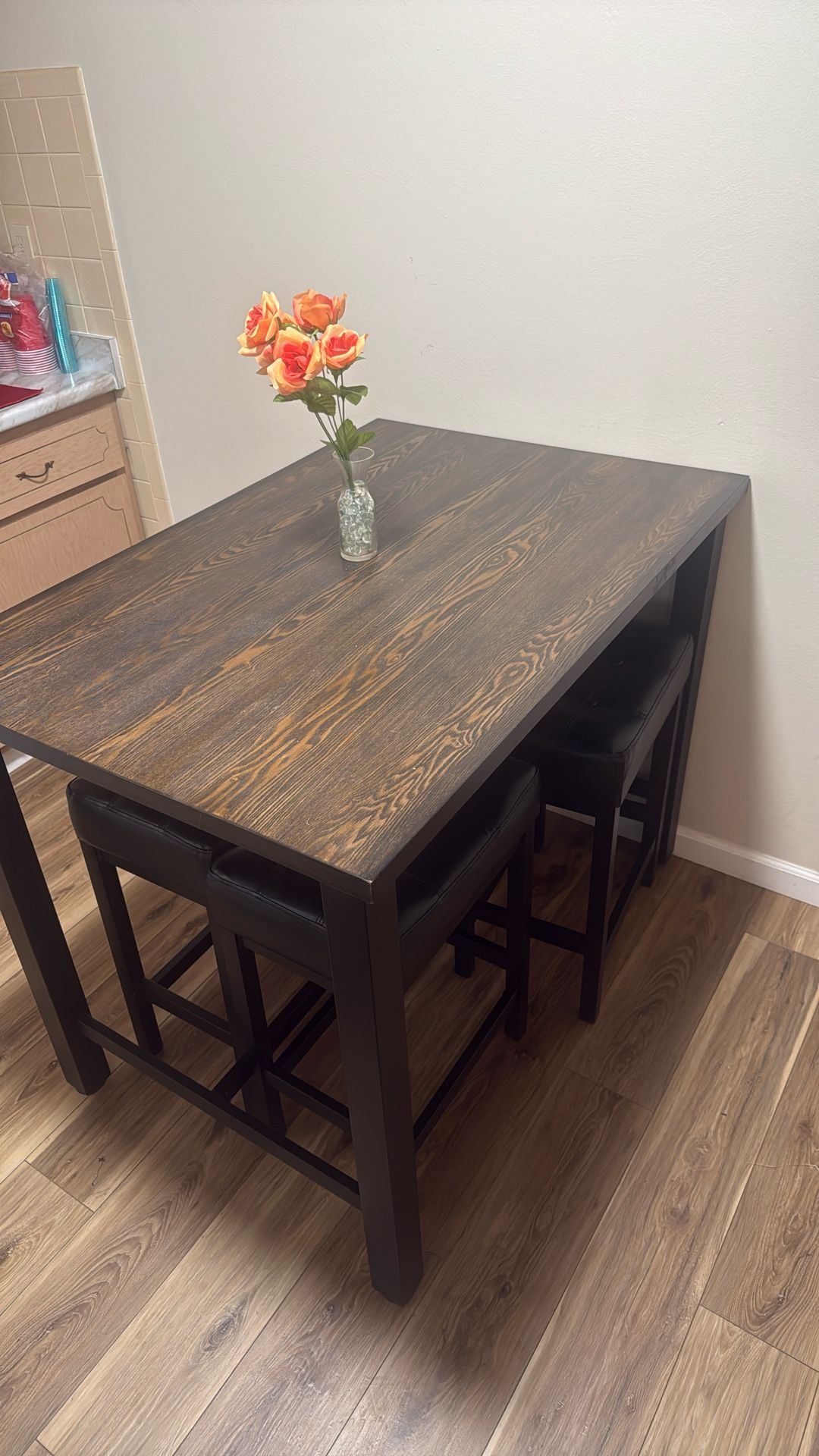 High Table With Bar Stools
