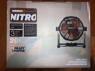 WORX 9 In 2 Speed Indoor Black Personal Fan Model WX095L.9 for