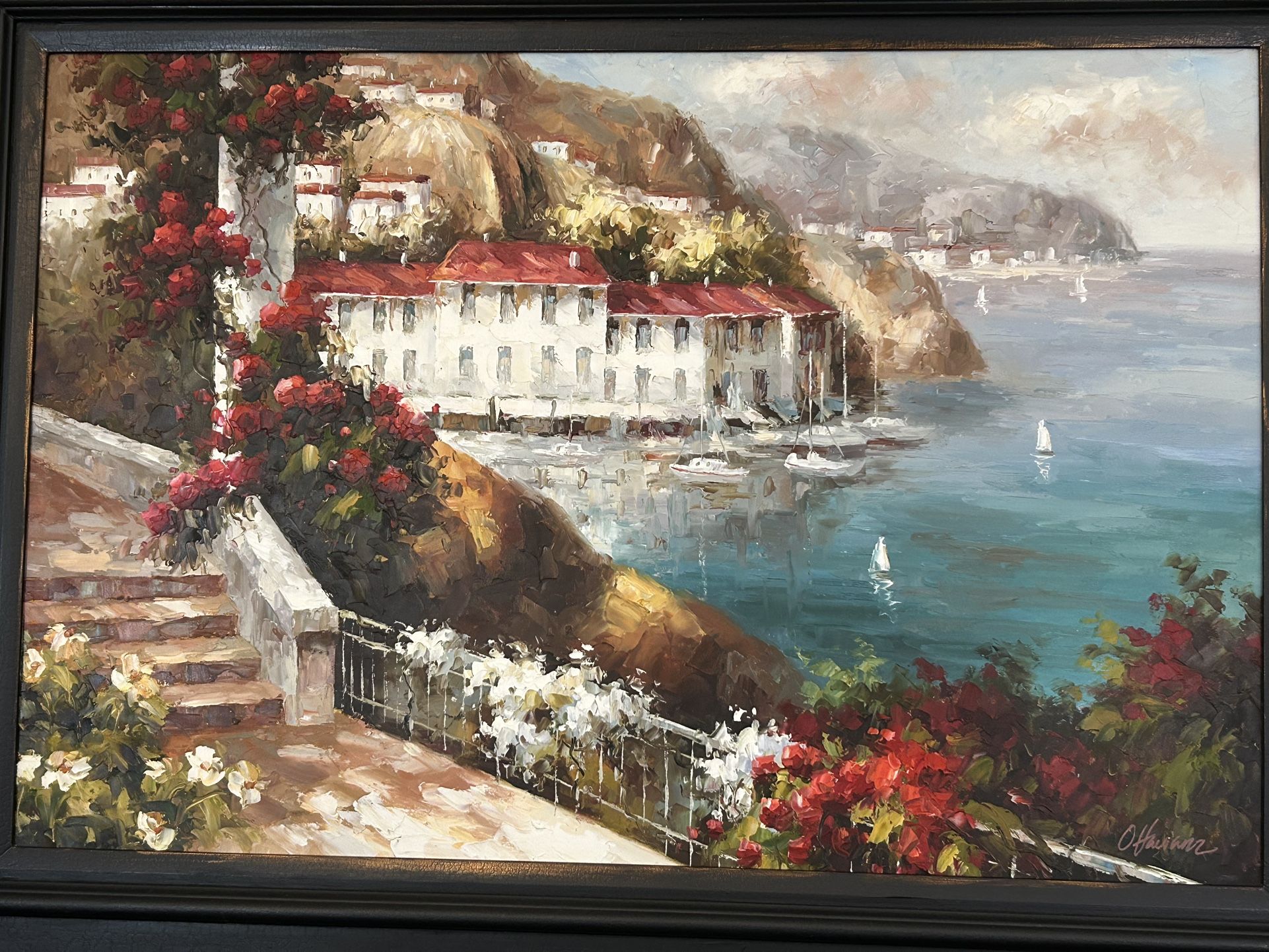 Large Wall Art - Mediterranean 46”W X 34”T