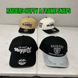 NFL New Era Las Vegas Oakland Los Angeles Raiders 9fifty Patch A Frame SnapBack Hats 