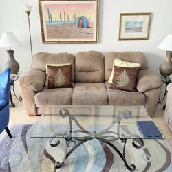 Nice 2 pieces furniture set. Sofa,  Loveseat. Very comfortable. Excellent condition. $300 OBO. Great Bargain.