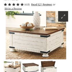 Ashley Coffee Table with Lift Top