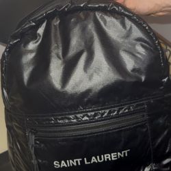 New Saint Laurent Black Nuxx Nylon Backpack Retail/$1400