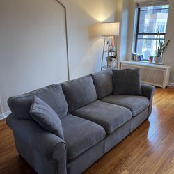 Grey Couch + 2 Pillows