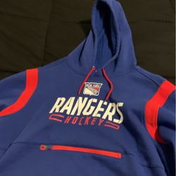 New York Rangers Hoodie w/ Zip-pocket on front