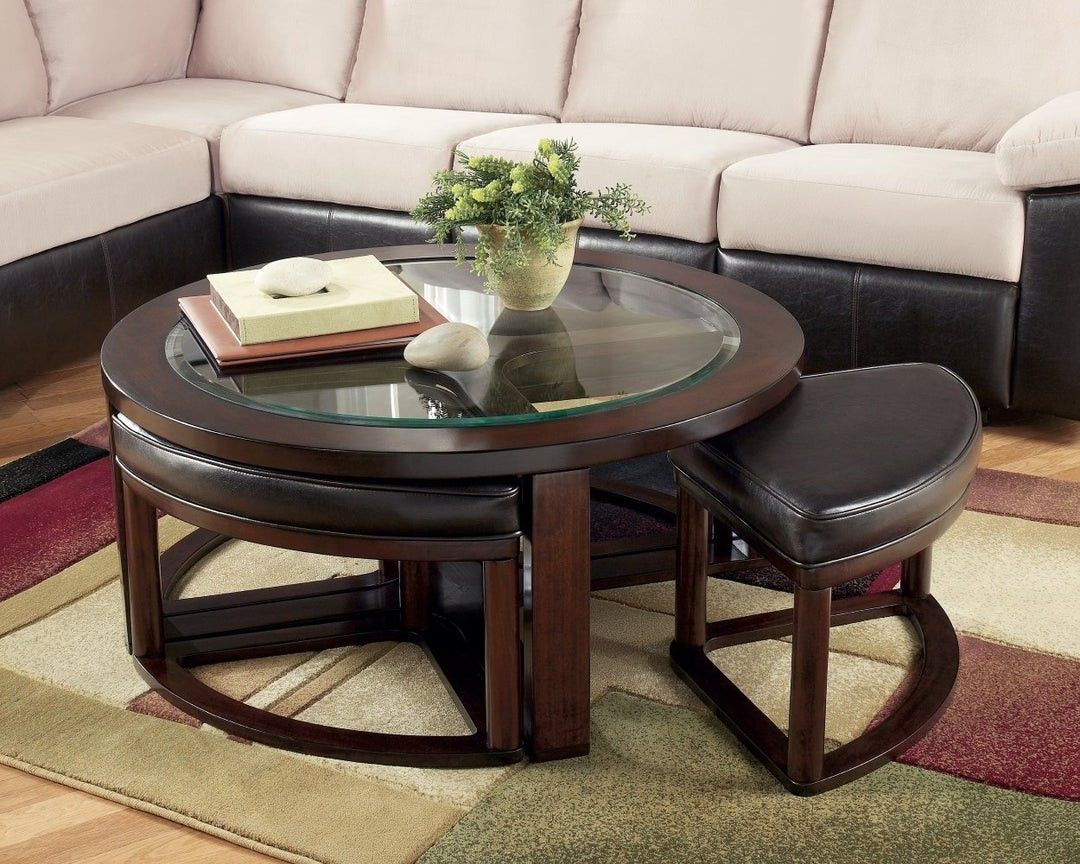 Coffee Table with 4 Stools Ashley Furniture