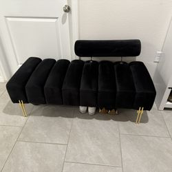 Modern Channel Tufted Bench 