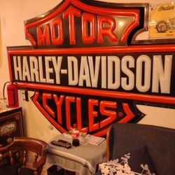 Harley-Davidson Fiberglass Dealership Authentic Wall Sign