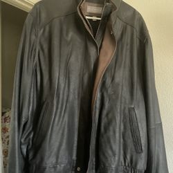 Daniel Cremieux Leather Bomber Jacket