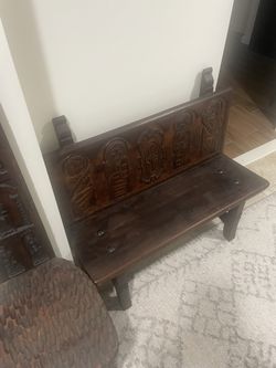 Antique hand curved furniture