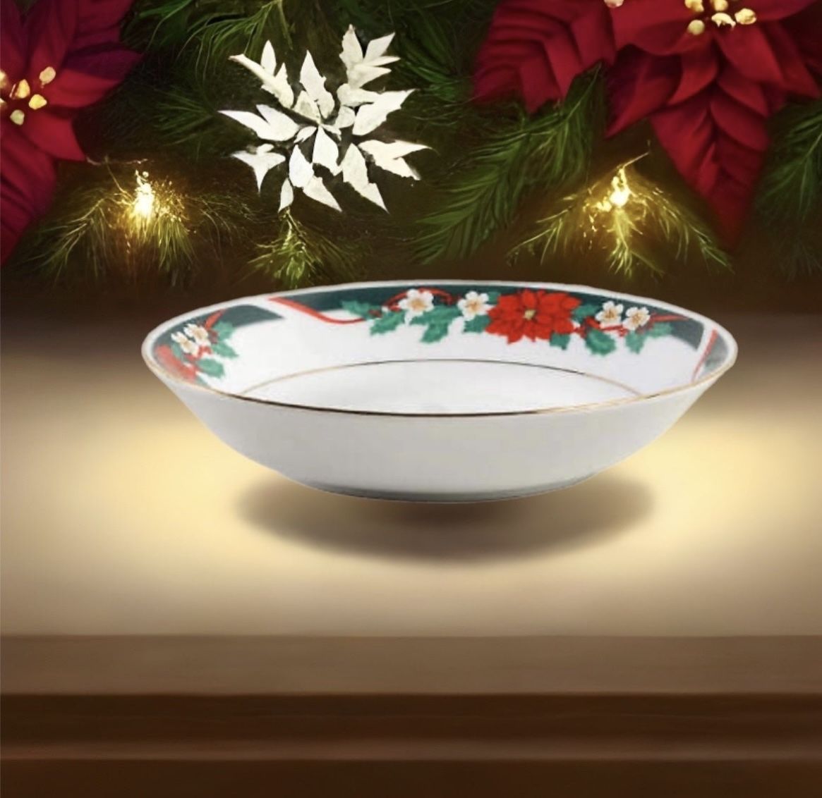 Vintage Deck The Halls (Verge) Coupe Soup Bowl by Tienshan (12 available)