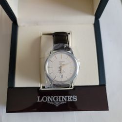 Longines Men's Swiss Automatic Flagship Héritage Brown Alligator Leather Strap Watch 38.5mm Fashion Style Man