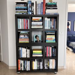 WEST ELM Bookcases on Wheels – Set of 2 – Like New!