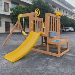 Playset W/swing Slide Water Table 