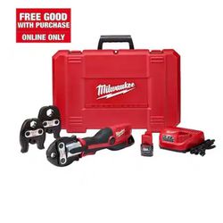M12 12-Volt Lithium-Ion Force Logic Cordless Press Tool Kit with M12 Copper Tubing Cutter (3 Jaws Included)