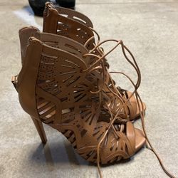 Zara top nude heels