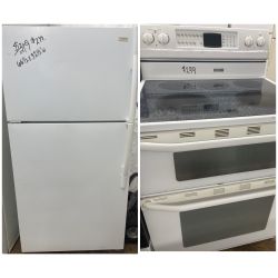 Maytag Big Refrigerator W/Ice Maker And Double Oven Convection Oven! Will Separate! 100% Guaranteed! Same Day Delivery 