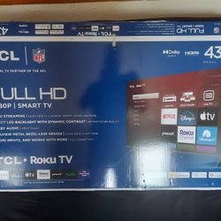 43 INCH TCL ROKU SMART TV 