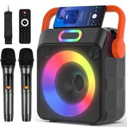 Karaoke Machine with 2 Wireless Microphones