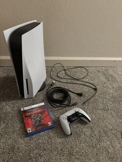 Ps5 W/ Assassins Creed And Controller