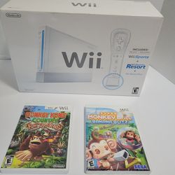 Wii Sports Console White (CIB), Donkey Kong Country Returns, Super Monkeyball
