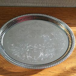Mid Century Chrome Serving Tray