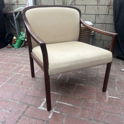 Vintage Mid Century Modern Walnut Armchair