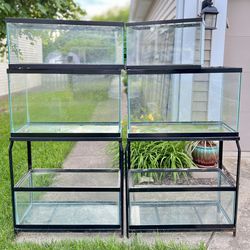 SIX Aquarium Fish Tanks + Stands, Canister Filter and More 