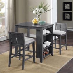 3 PC CIUNTER TABLE SET GRAY (nc) $449 FREE LOCAL DELIVERY 