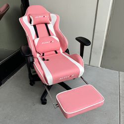 New In Box Alistar Premium Pink Gaming Office Computer Chair With Footrest And Adjustable Armrest Game Furniture 