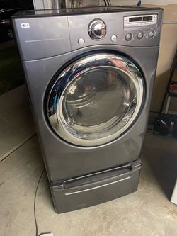 LG Front Load Gas Dryer with Pedestal