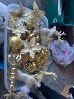 Gold Christmas ornaments