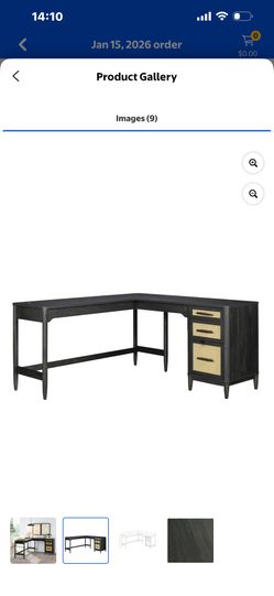BETTER HOMES & GARDENRS SPRINGWOOD L- SHAPE DESK