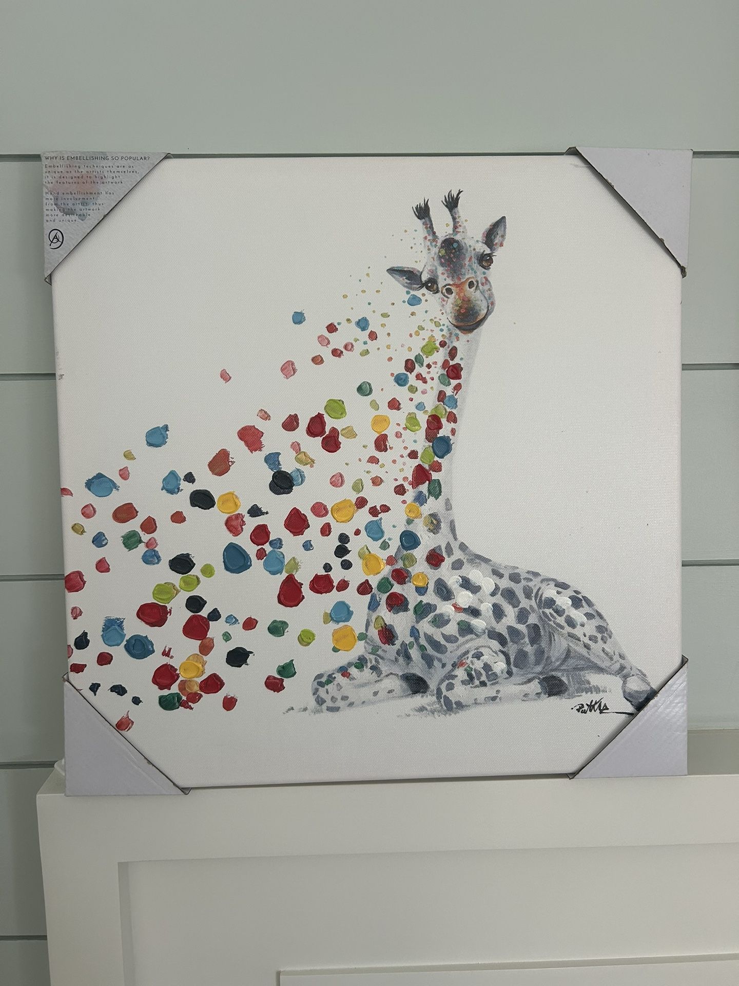 NEW Giraffe Canvas Frame 16”x 16”