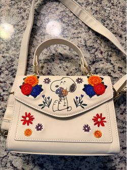 Loungefly x Peanuts Snoopy Floral Mini Satchel / Crossbody