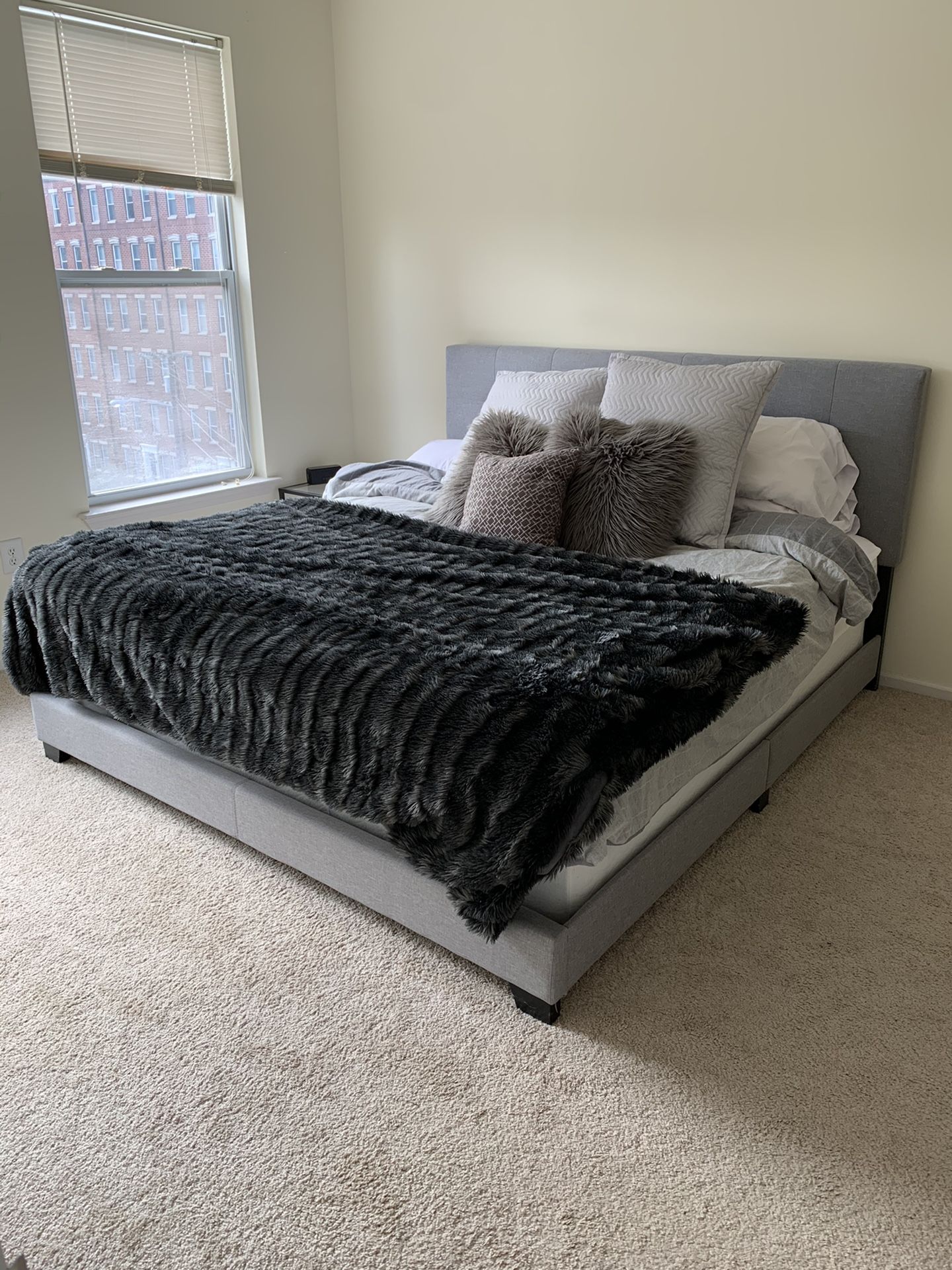 Large California King bed + box spring ($300 total)