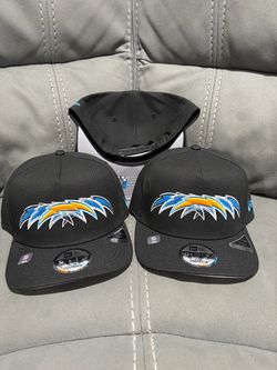 NFL new era Los Angeles Chargers black seismic logo 9fifty a frame SnapBack hats