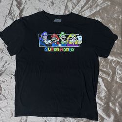 Nintendo Super Mario Brothers t-Shirt Adult XL black graphic print short sleeve
