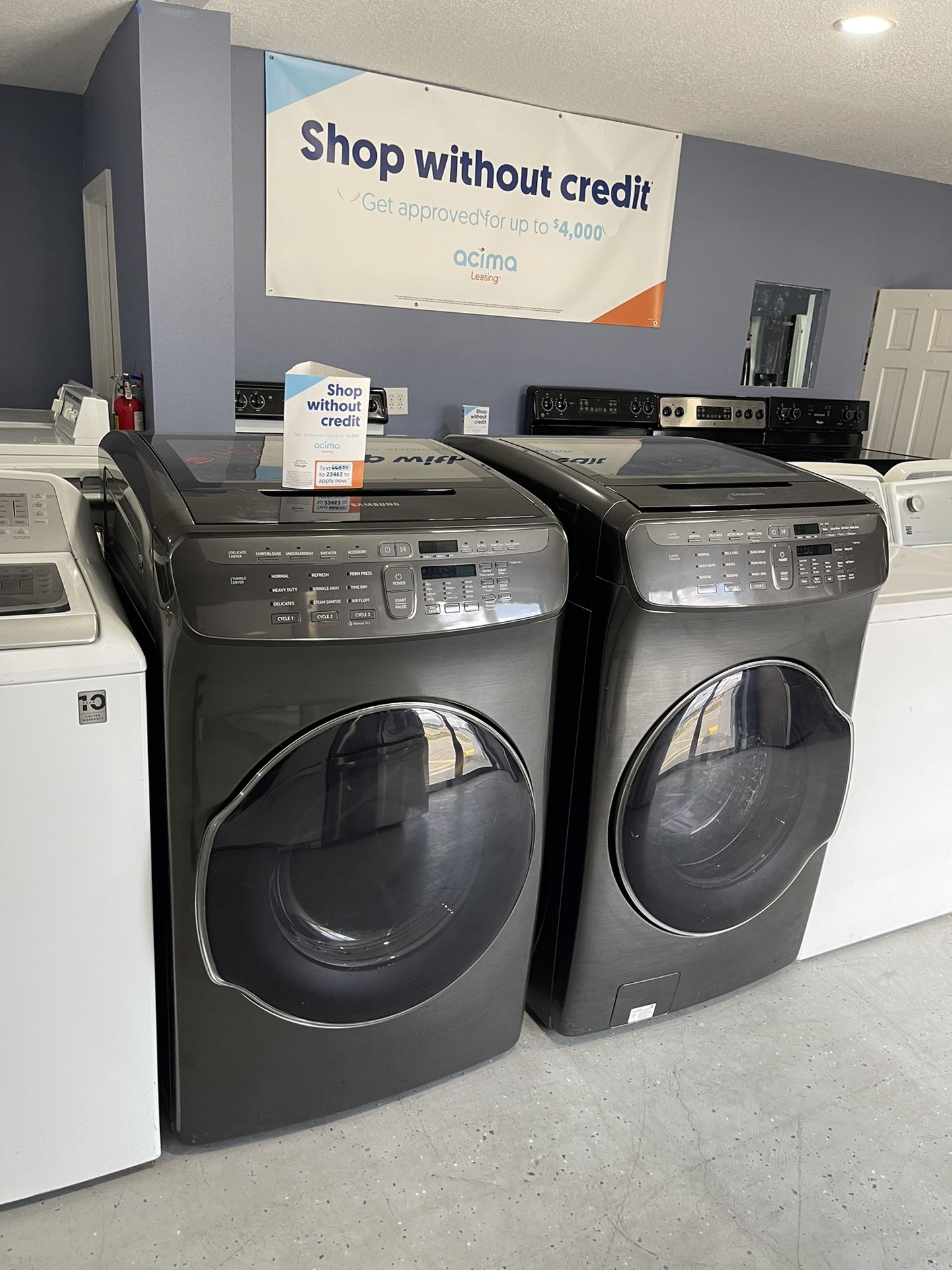 Samsung Double Washer And Dryer Set 1400 / 60 Day Warranty for Sale in