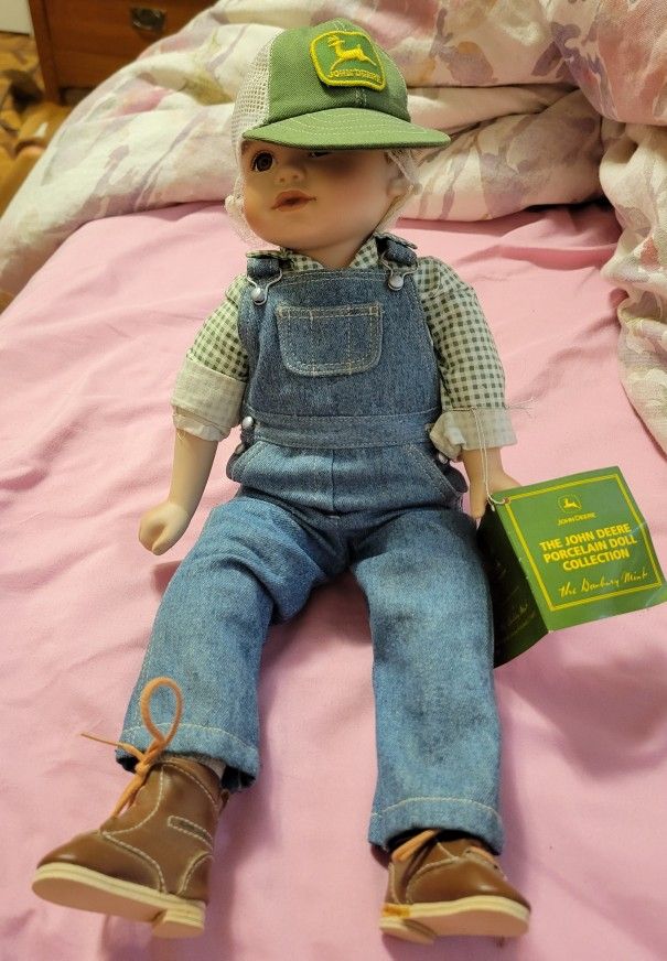 14" John Deere Danbury Mint Johnny Doll Toy Collectible Mint Condition