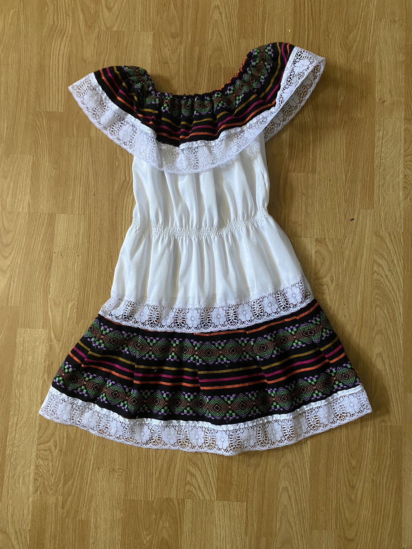 Girl’s Dress with Floral Embroidery 
