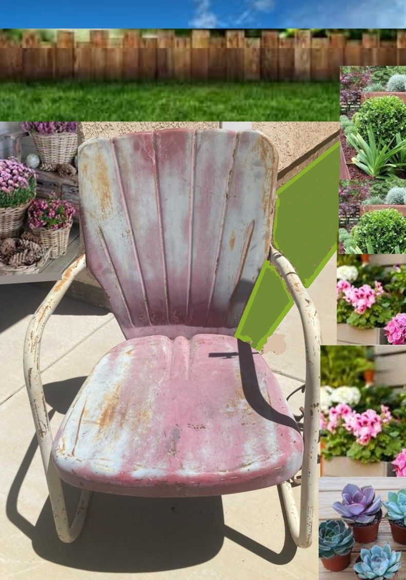Vintage Metal Chair – Retro Style 