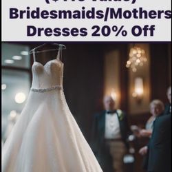 Black Friday Wedding , Bridesmaids And Mothers  Dress Sale Sizes 2 To 30  In Stock Payment Plan Is Available At Bargain Bridal Greenwood In 