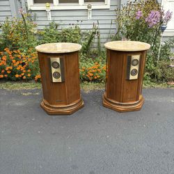 Empire Royal Grenadier 9000M mkII Speakers/Nighstands/side tables Portuguese marble tops.