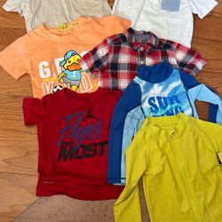 Lot Of 7pcs Toddler Boy Size 3T Summer T-shirts Nike Jorden Active Wear Swimsuits 