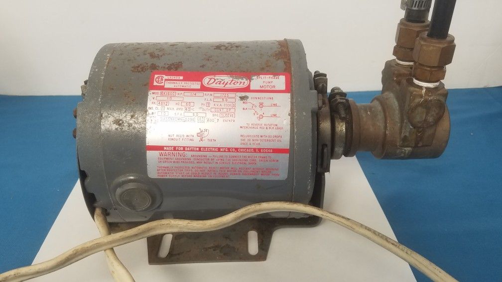 DAYTON 1/4 HP MOTOR AND PUMP