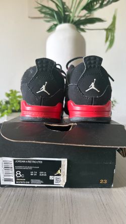 Jordan 4 Retro (TD) Red Thunder SIZE 8c