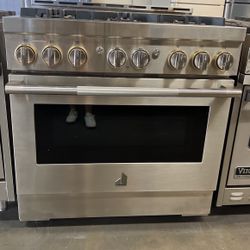Jenn Air 36”Wide Gas Range Stove Stainless Steel 