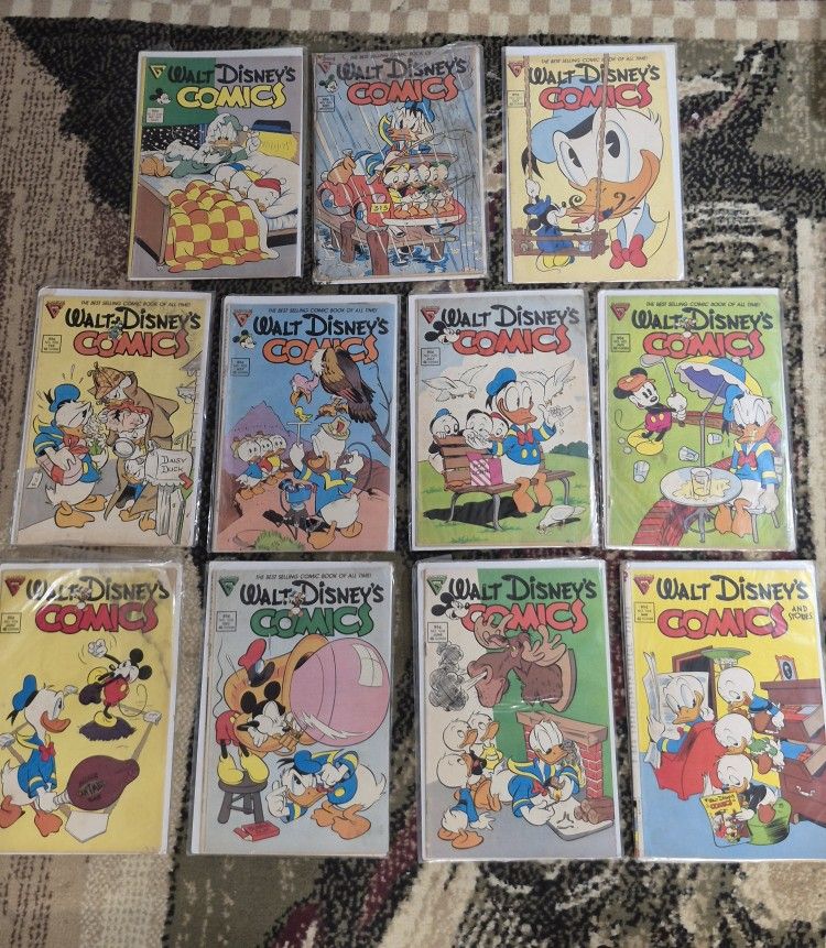 11 Vintage Walt Disney Comic Books
